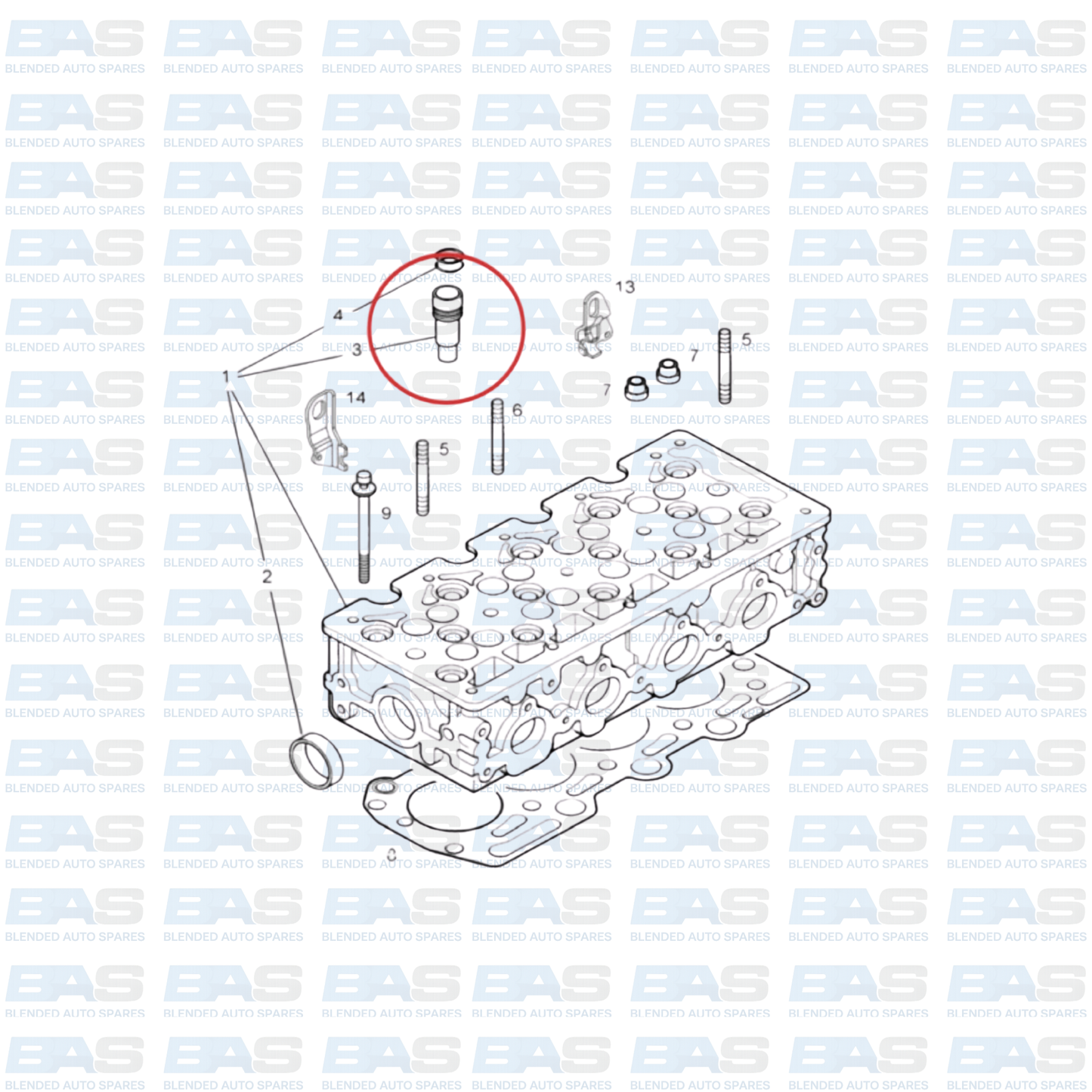 Opel Corsa C 1.7D Injector sleeve