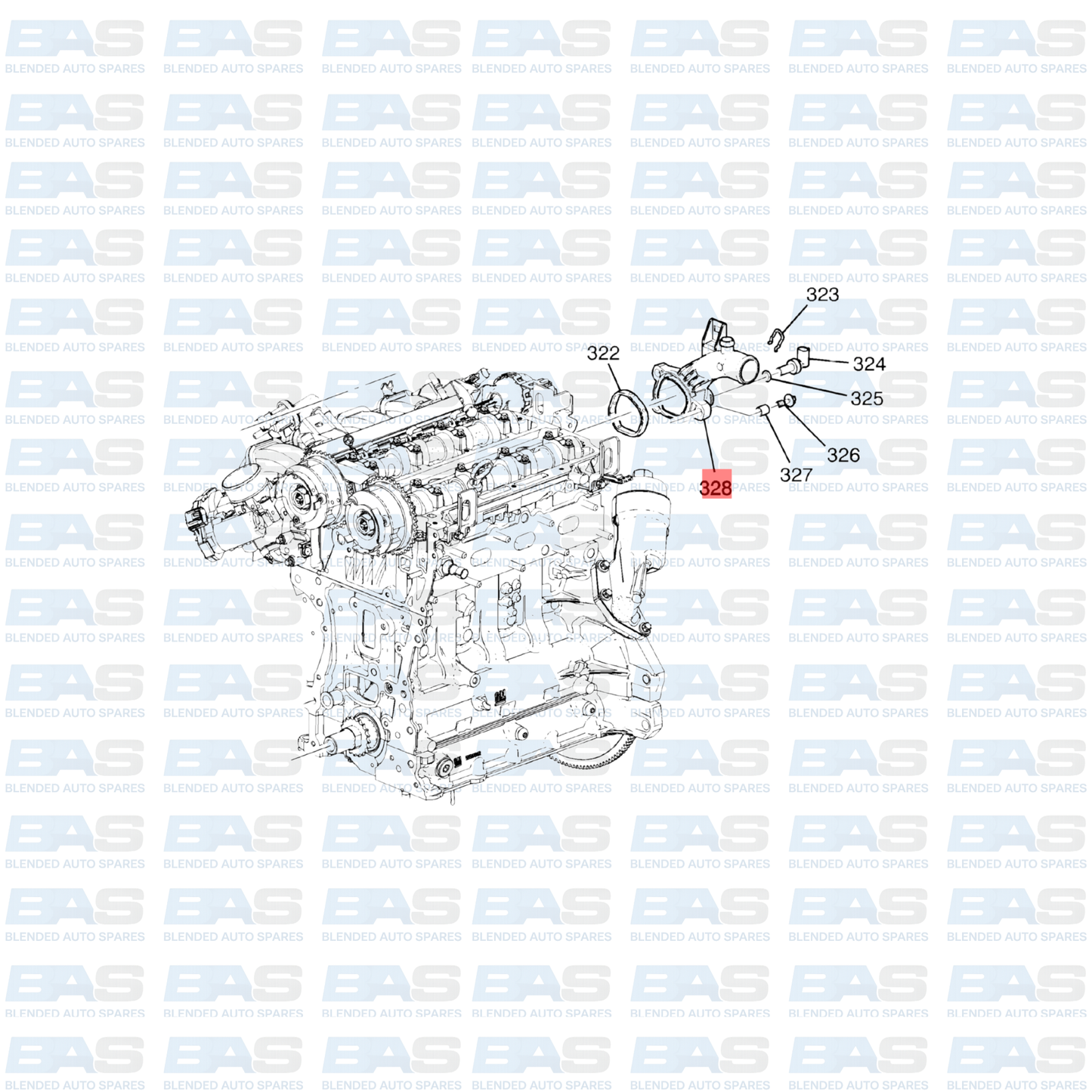 Opel Adam 1.4 Water housing