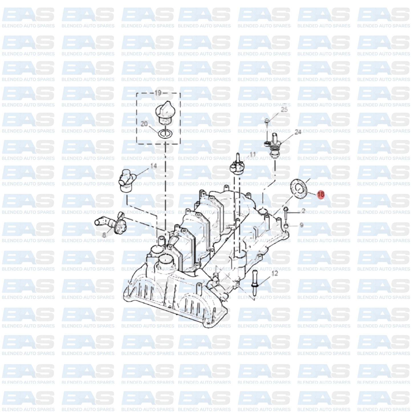 Opel Corsa E 1.0T Vacuum pump seal