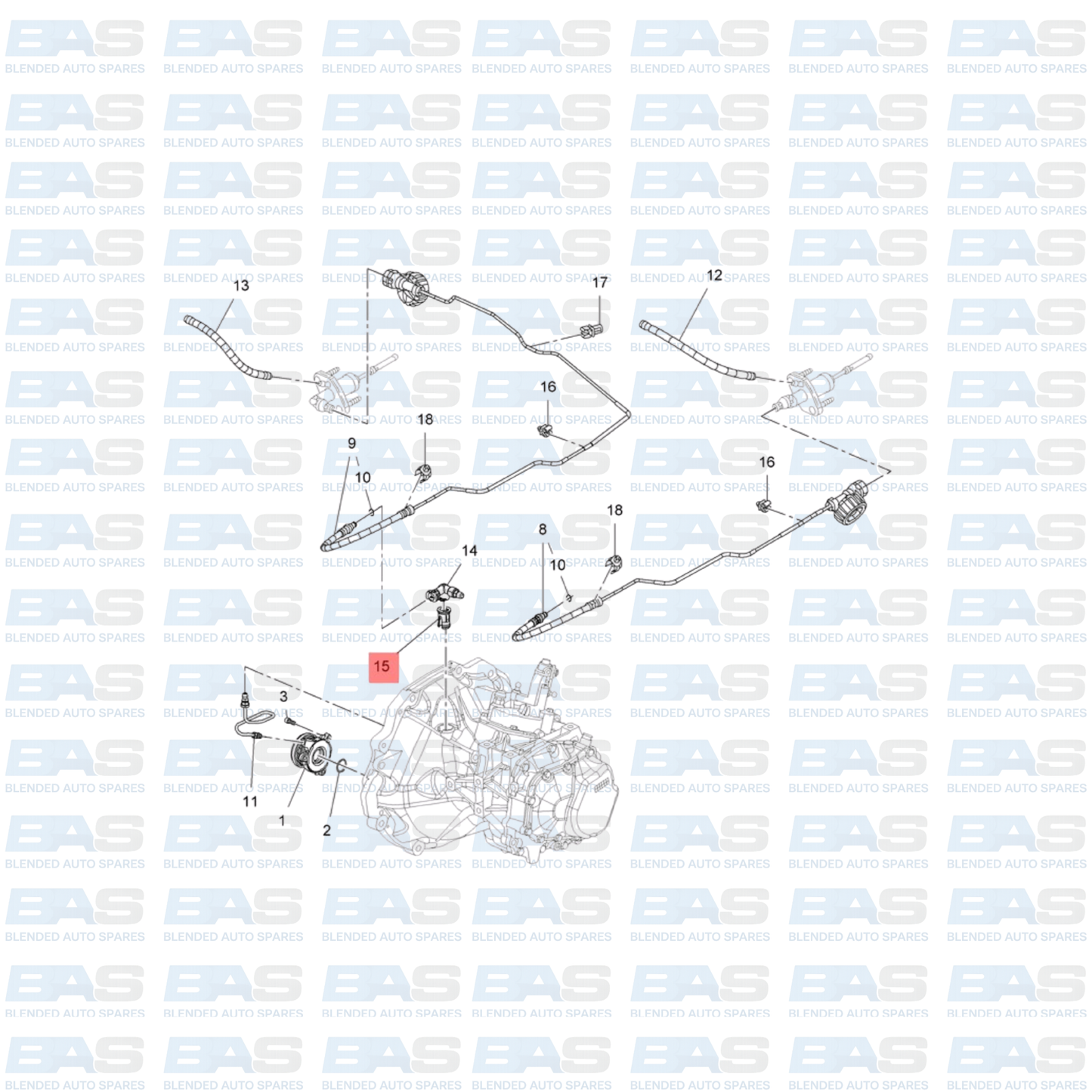 Opel Corsa C Clutch pipe bush