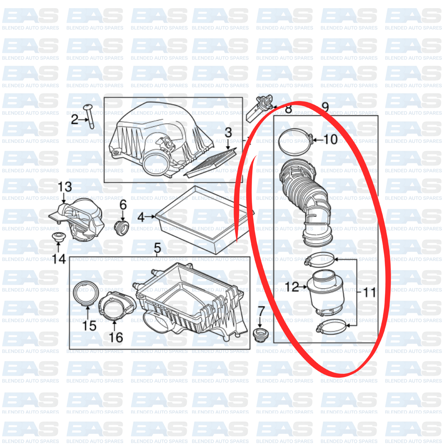 Opel Mokka 1.4T Intake pipe