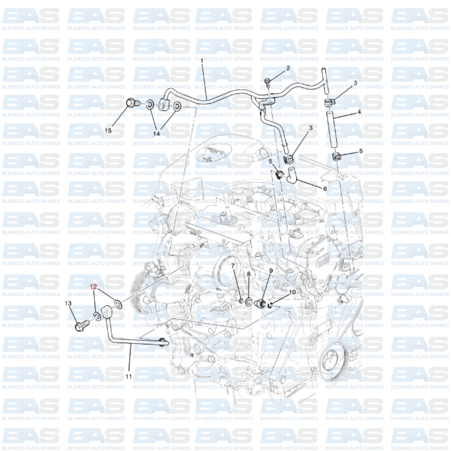 Opel Corsa E 1.0T Turbo coolant feed seal