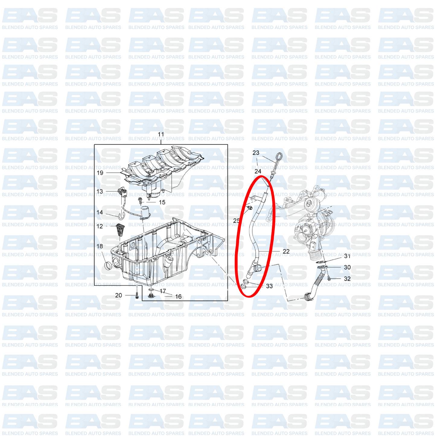 Opel Corsa D 1.6T Dipstick tube