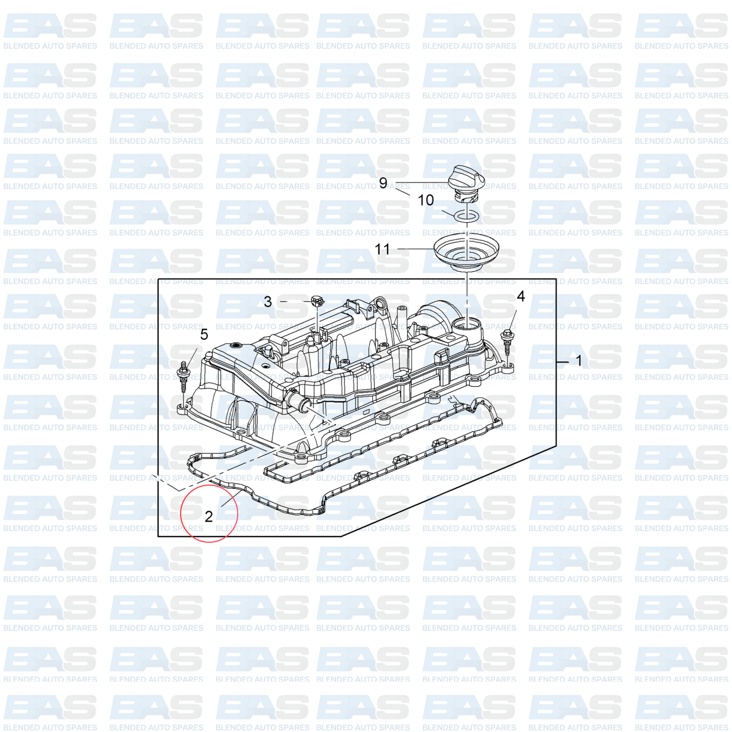 Opel Astra K 1.6T Tappet cover gasket