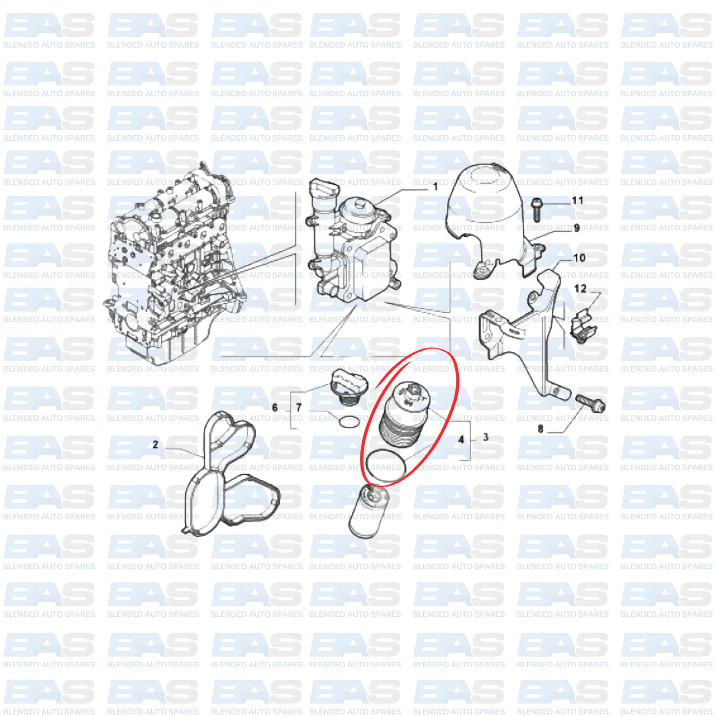 Chevrolet Utility 1.3D Oil filter cap
