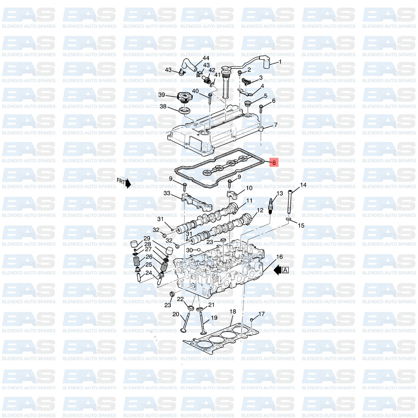 Chevrolet Spark 1.2 Tappet cover gasket