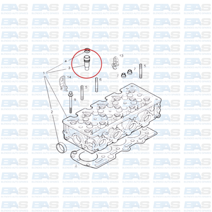 Opel Corsa C 1.7D Injector sleeve