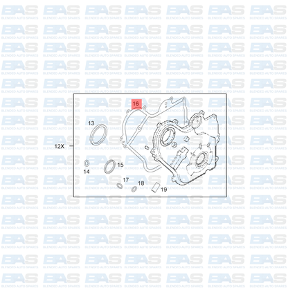Chevrolet Captiva 2.4 Timing cover gasket (C140)