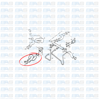 Opel Astra/Kadett F Top radiator hose