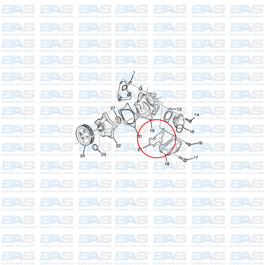 Opel Adam 1.0T Oil cooler gasket