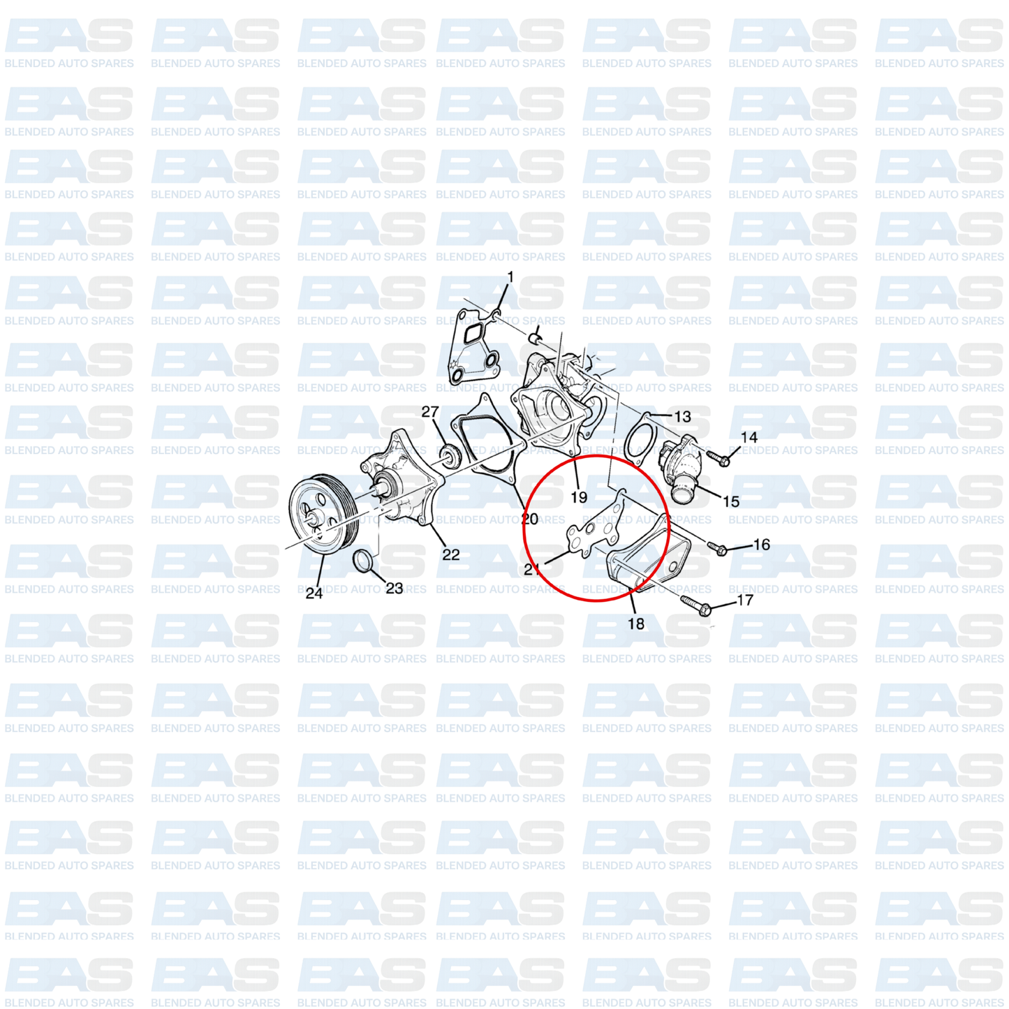 Opel Corsa E 1.0T Oil cooler gasket