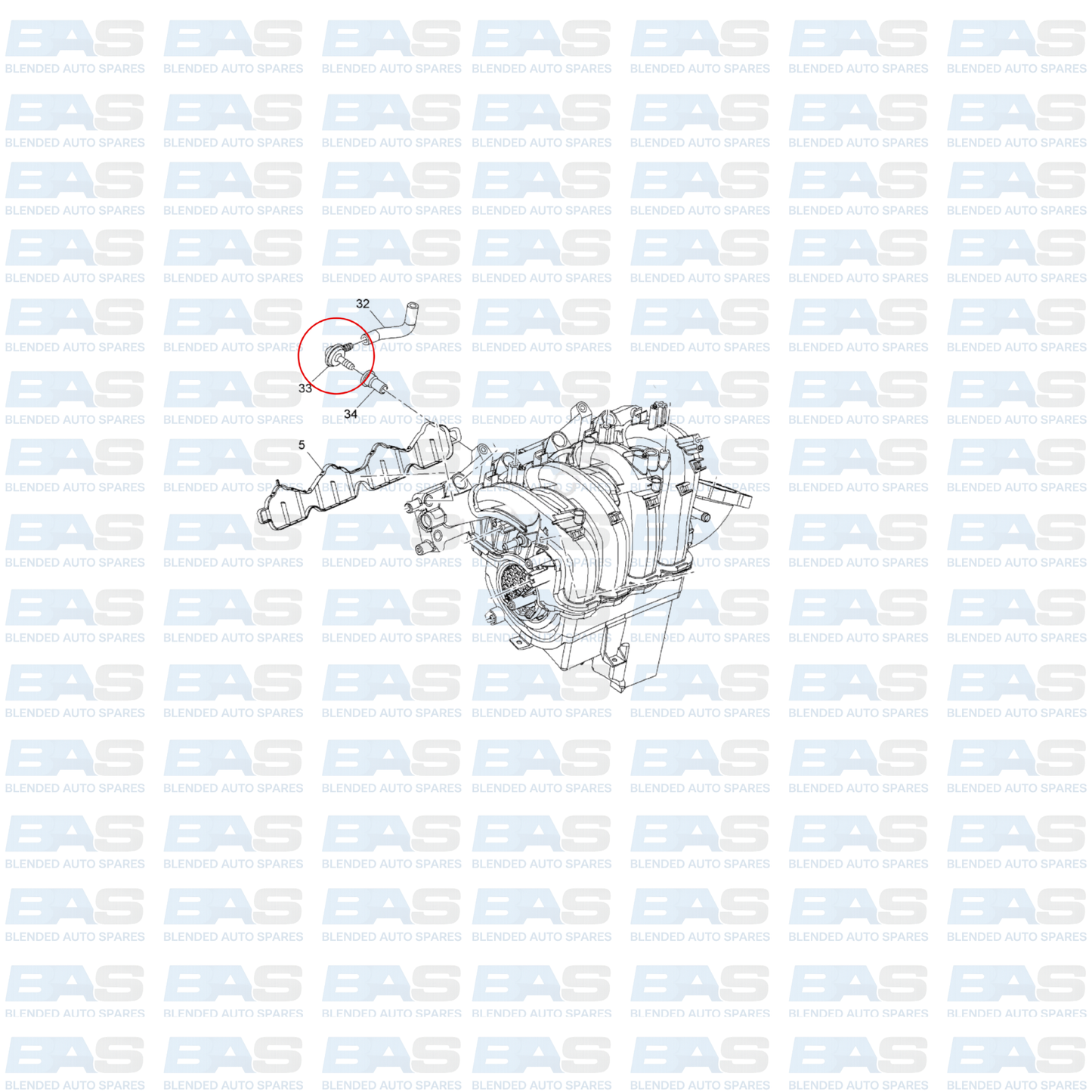 Chevrolet Cruze 1.6/1.8 Intake manifold check valve