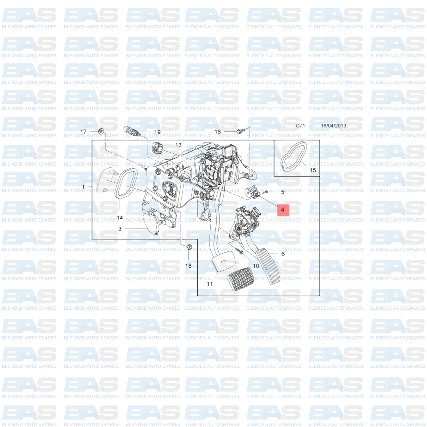 Opel Corsa E 1.0T Clutch switch