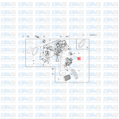 Opel Corsa E 1.0T Clutch switch