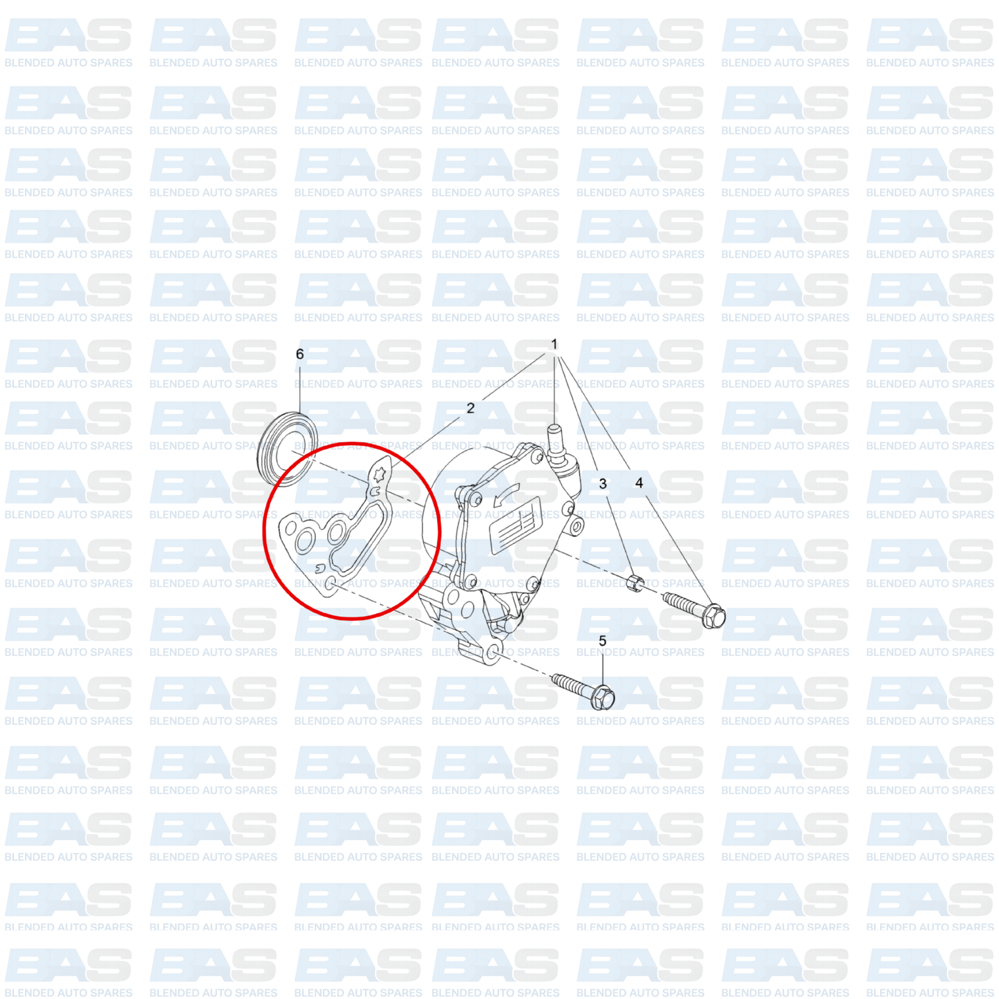 Opel Corsa E 1.0T vacuum pump gasket