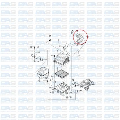 Chevrolet Spark 0.8 Intake pipe
