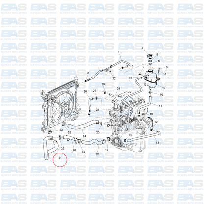 Chevrolet Spark 1.2 Lower radiator hose