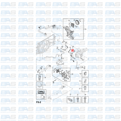Opel Corsa D OPC 1.6T Turbo coolant feed pipe