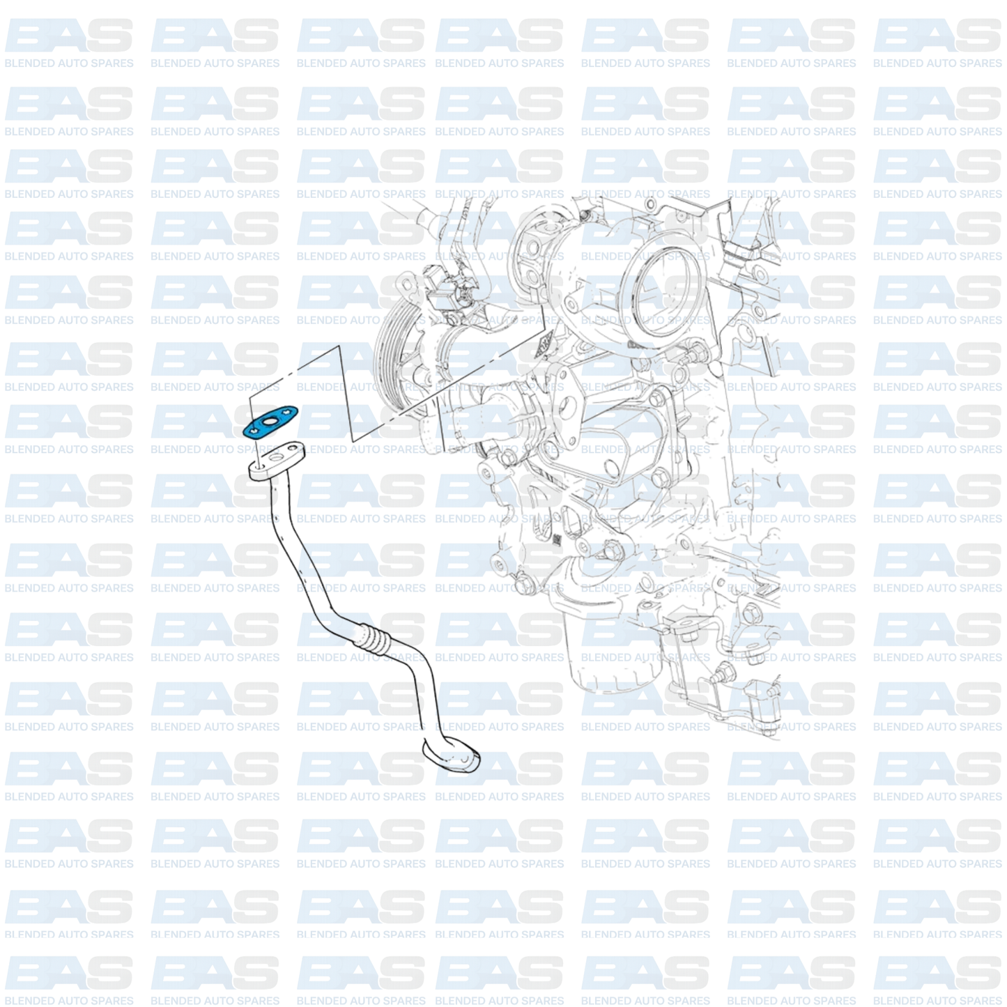 Opel Corsa E 1.0T Oil return pipe gasket