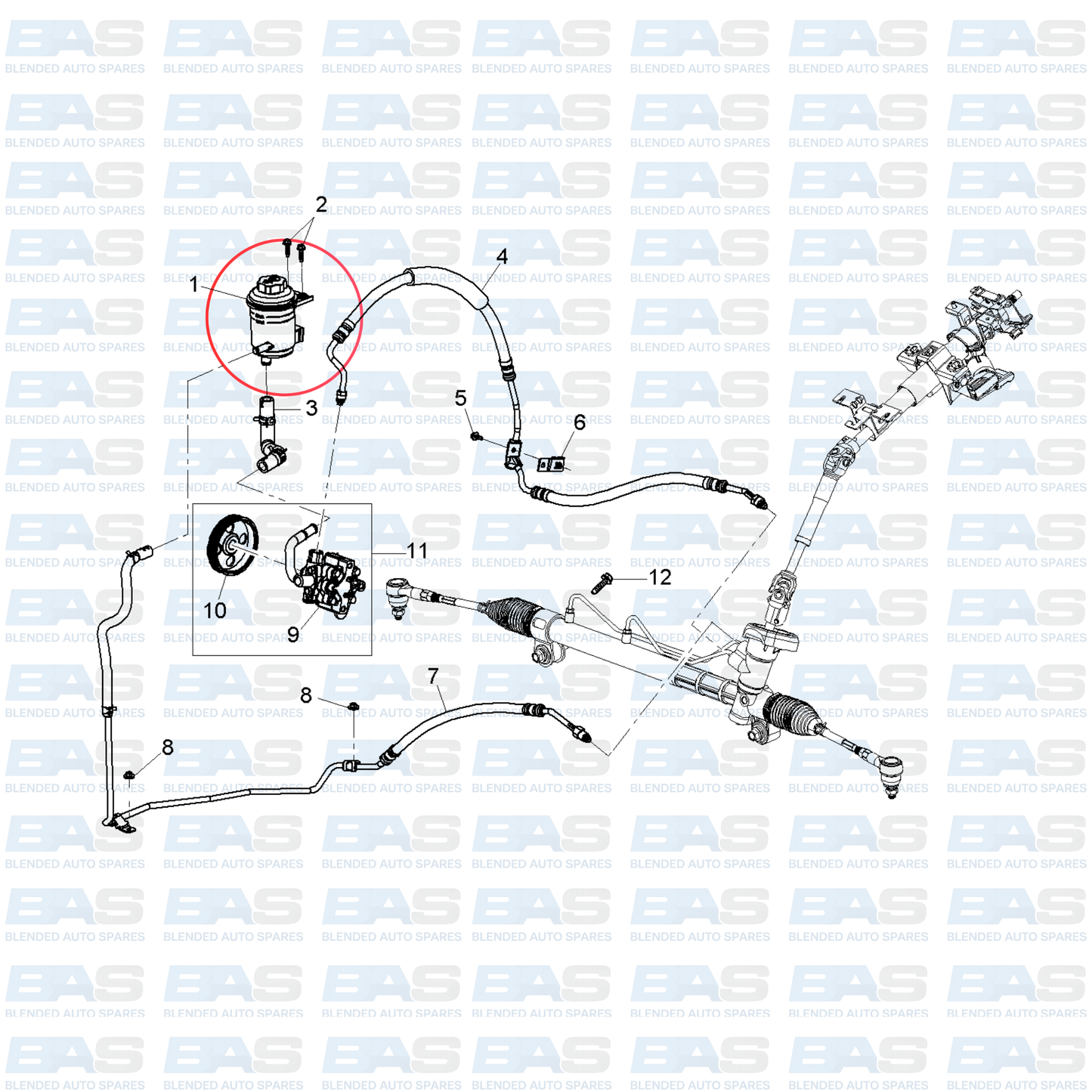 Chevrolet Spark 1.2 Powersteering bottle