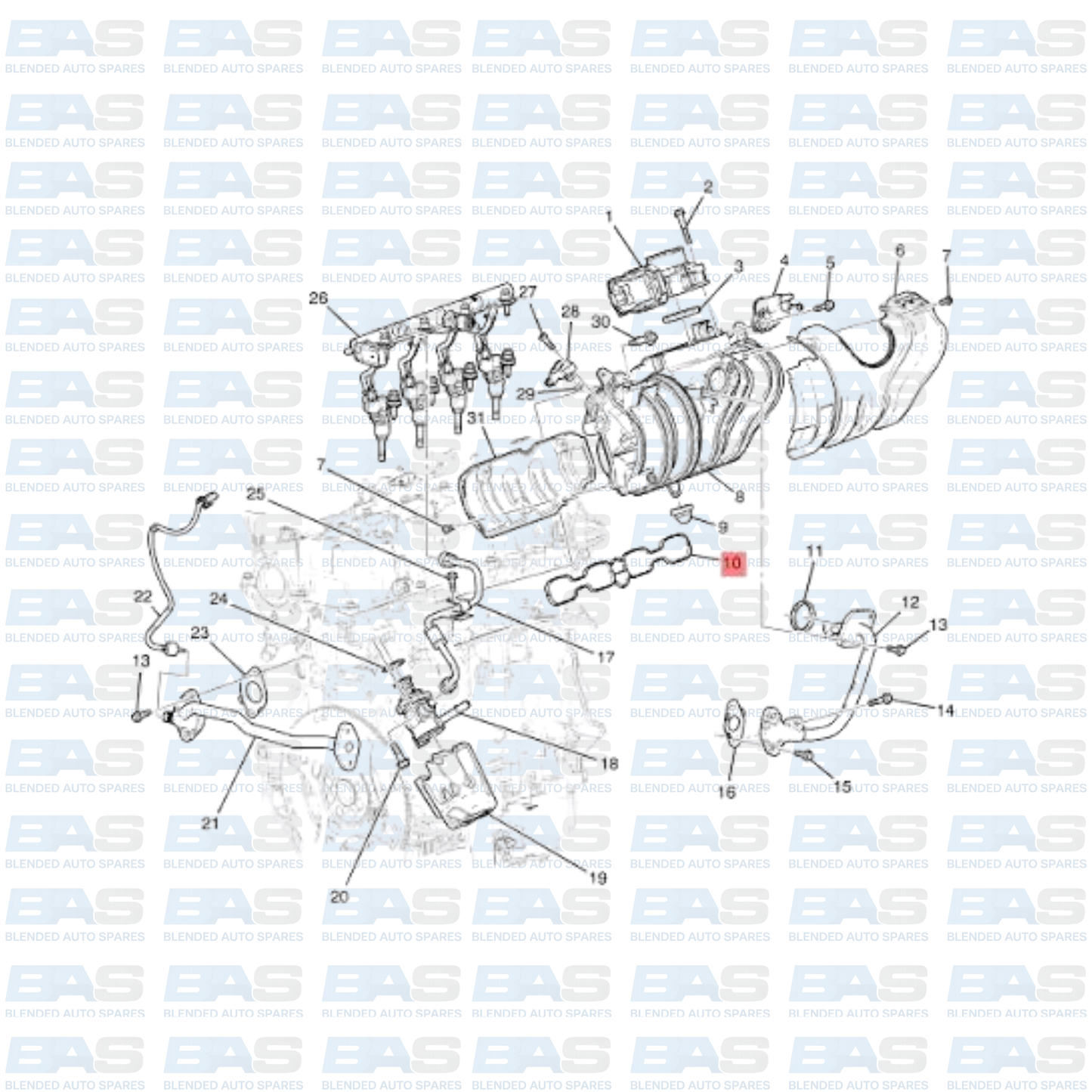 Opel Astra K 1.4 Intake gasket