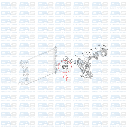 Chevrolet Cruze 1.6/1.8 Lower radiator hose