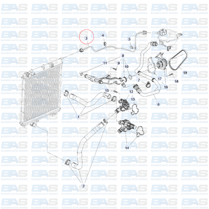 Opel Crossland X 1.2 Radiator degassing pipe