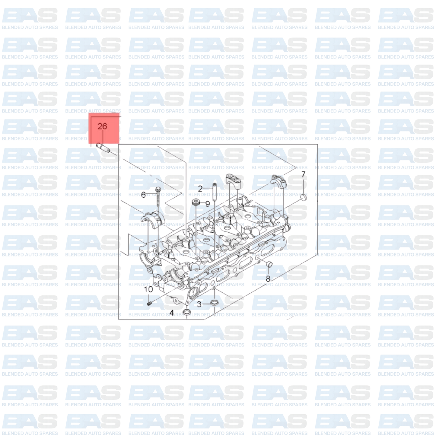 Chevrolet Aveo 1.6 Thermostat bypass pipe