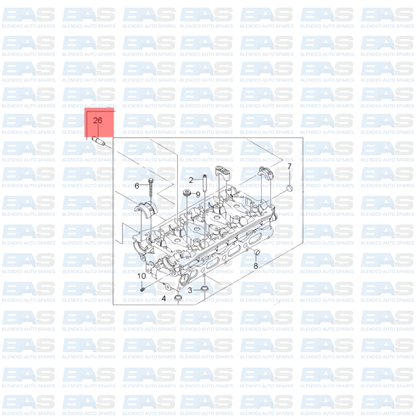 Chevrolet Aveo 1.6 Thermostat bypass pipe
