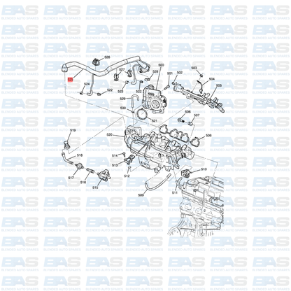 Chevrolet Cruze 1.4T PCV pipe