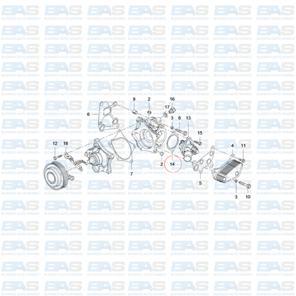 Opel Adam 1.0T Thermostat gasket