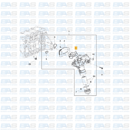 Opel Corsa D OPC 1.6T Oil cooler seals