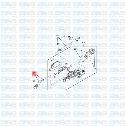 Chevrolet Cruze 1.6/1.8 Oil cooler outlet coolant pipe