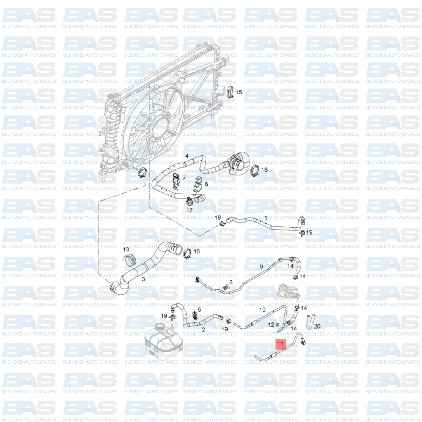 Opel Astra H 1.8 Throttle body heater outlet pipe