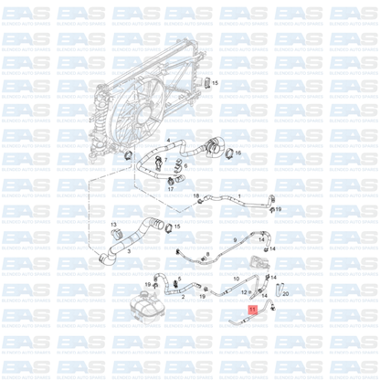 Opel Astra H 1.8 Throttle body heater outlet pipe