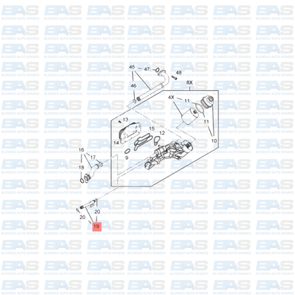 Chevrolet Cruze 1.6/1.8 Oil cooler inlet coolant pipe