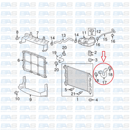 Chevrolet Sonic 1.6 Radiator outlet hose