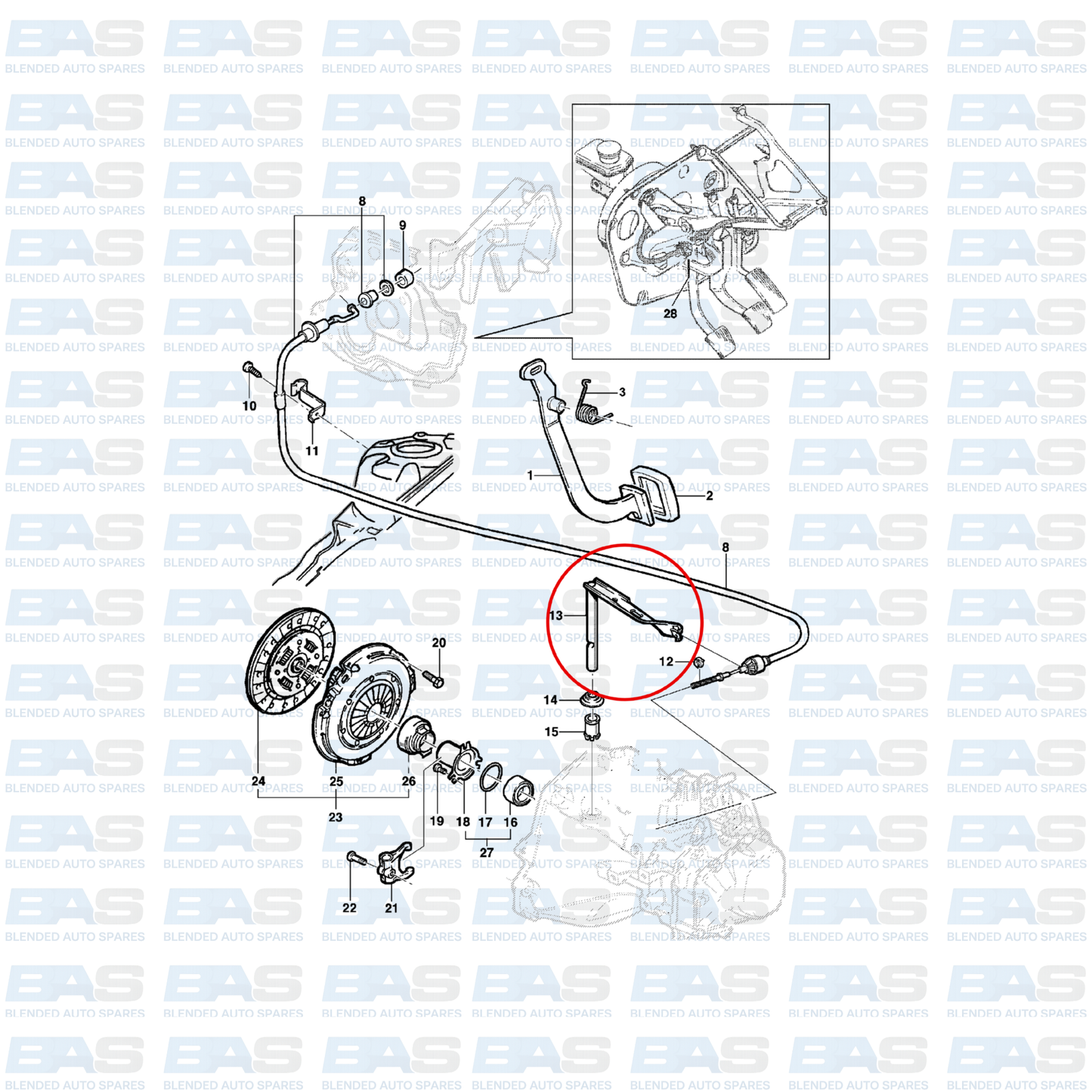 Chevrolet Utility Clutch lever