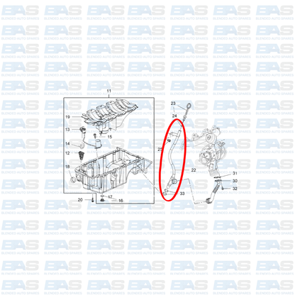 Opel Corsa D 1.6T Dipstick tube