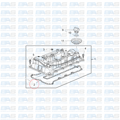 Opel Astra K 1.6T Tappet cover gasket