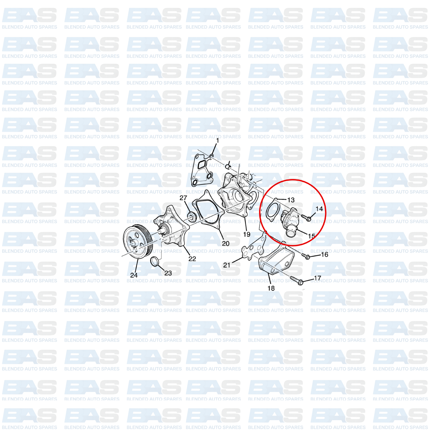 Opel Corsa E 1.0T Thermostat (without sensor)