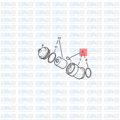 Opel Astra G 1.8 Oil filter housing and gasket