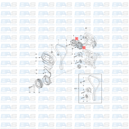 Chevrolet Cruze 1.6/1.8 VVT sleeve