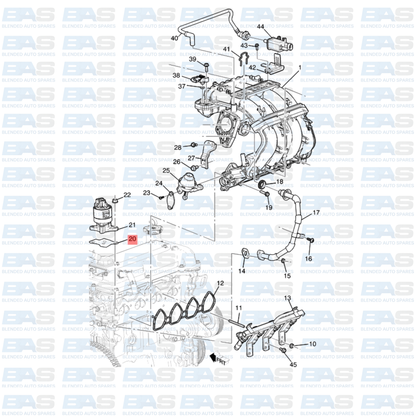 Chevrolet Spark 1.2 EGR gasket
