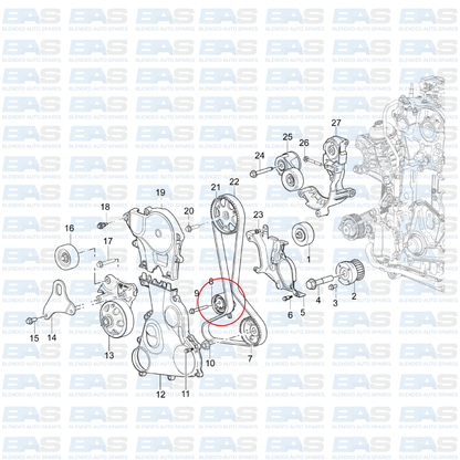 Chevrolet Trailblazer 2.8 Cambelt tensioner