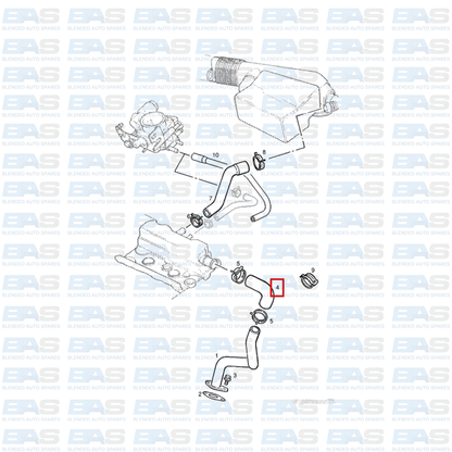 Opel Meriva A 1.6 Crank case vent pipe