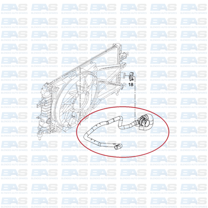 Opel Astra H 1.6/1.8 Radiator outlet pipe